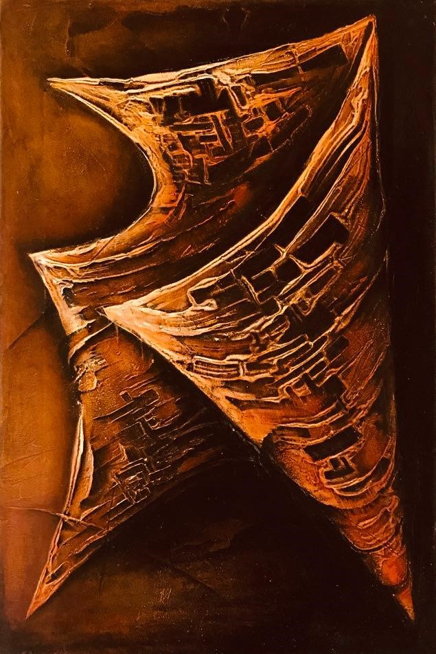 Tanečnice , obraz na plátně strukturální technika akryl olej 40x60cm <br>  Cena obrazu 7 500Kč